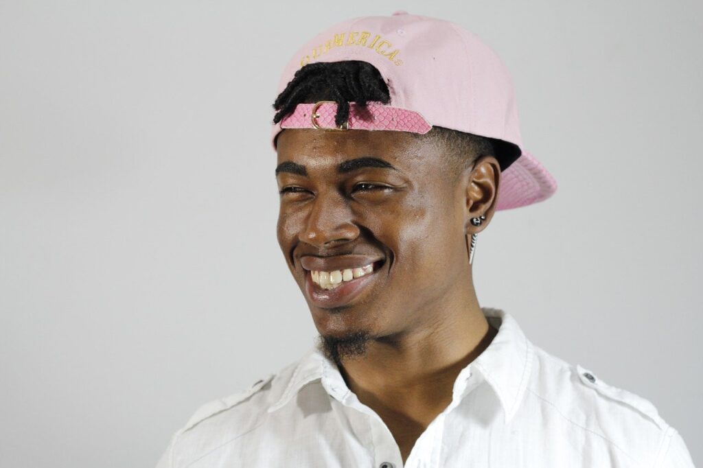 rapper, happy, laughing